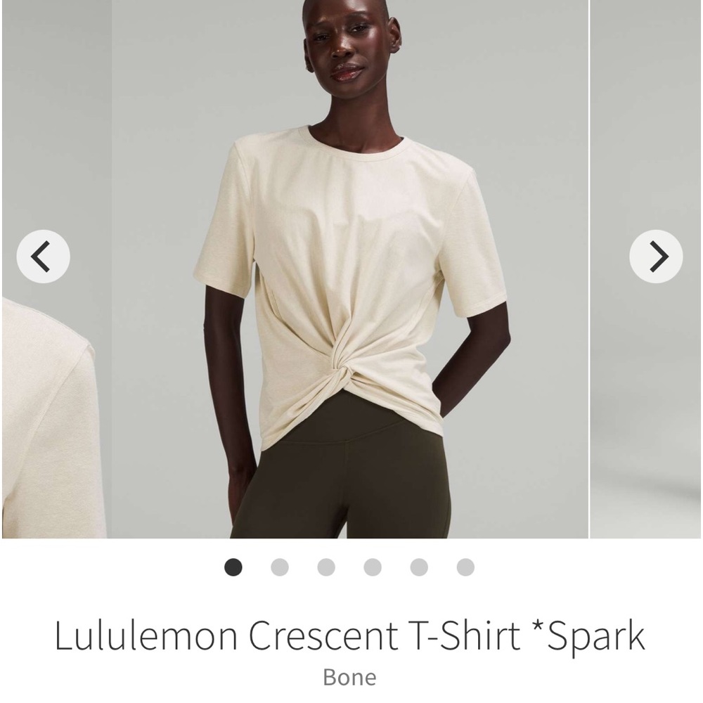 Lululemon crescent tshirt Bone Spark